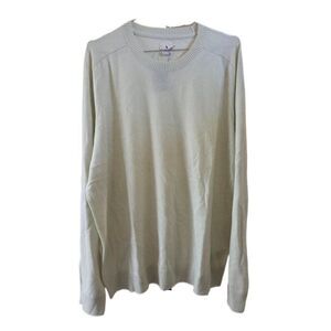 New Men's Light Green Lightweight 100% Wool Long Sleeve Sweater